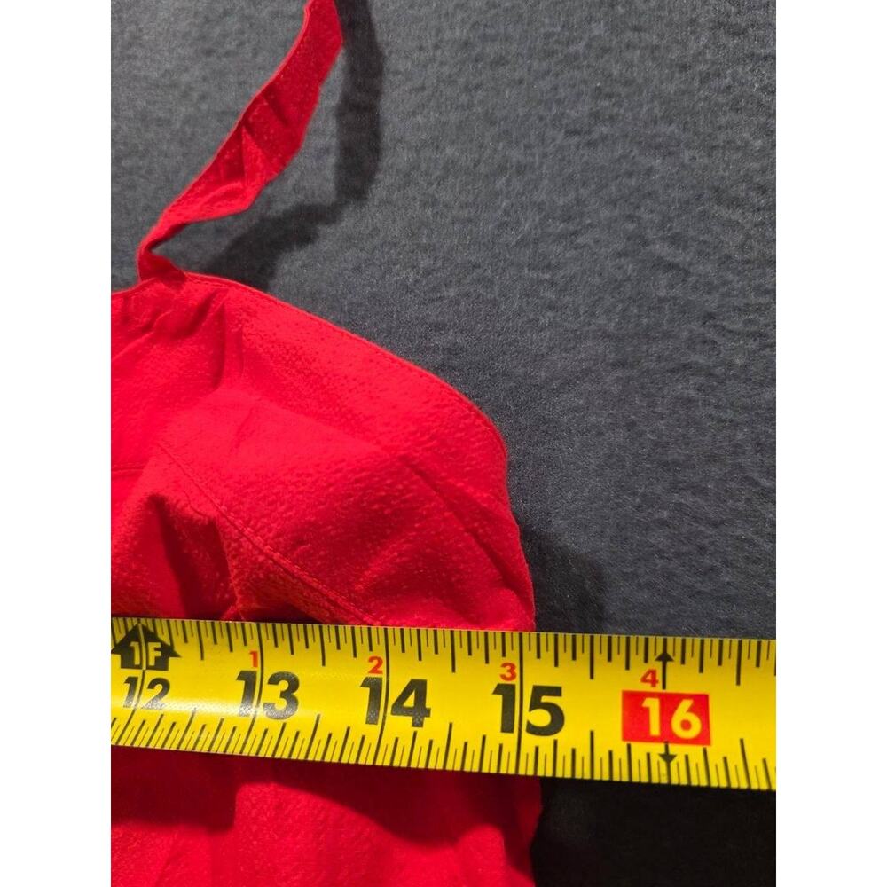 Everlane Midi Dress Womens The Pinafore Midi Dress In Red Fairy Cotton 0 A009484 - Picture 4 of 10